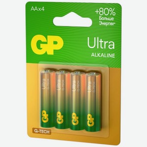 Батарейки GP Ultra Alkaline AA, 4шт, 4 шт