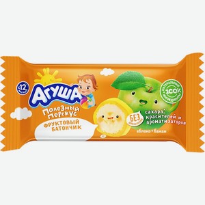 Д/п АГУША Батончик фруктовый яблоко-банан с 12 мес, Россия, 15 г