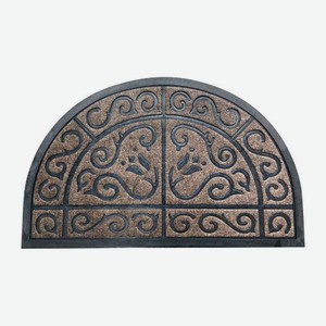 Коврик полукруглый с резиновым узором 50*80см