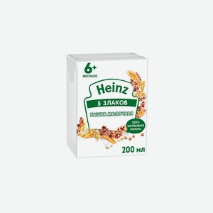 Каша молочная Heinz Многозерновая из пяти злаков с 6 месяцев 200 мл