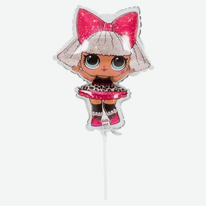 Шар фольгированный «ВЕСЁЛАЯ ЗАТЕЯ» на палочке, 1 шт, в ассортименте