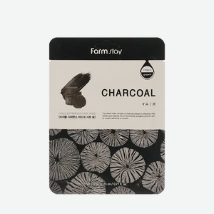 Тканевая маска для лица с древесным углем FarmStay Charcoal 23мл