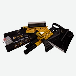 Щетка-трансформер для автомобиля АШАН Красная птица с телескопической ручкой и 4 насадками, 13х27х150 см