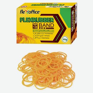 Канцелярские резинки для банкнот Flexoffice желтые, 50 г
