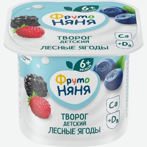 Творог ФрутоНяня Лесные ягоды с 6 мес. 4.2% БЗМЖ 100г, 100 г