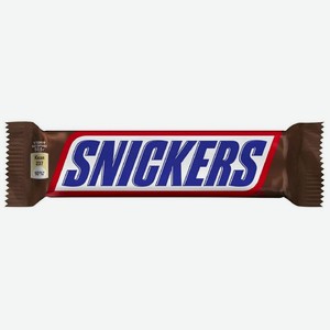 Батончик Snickers шоколадный с карамелью, арахисом и нугой 50,5г, 51 г