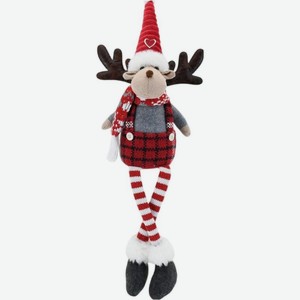 Фигурка Seasons Лось в шапочке новогодняя 44см в ассортименте 1шт., 1 шт