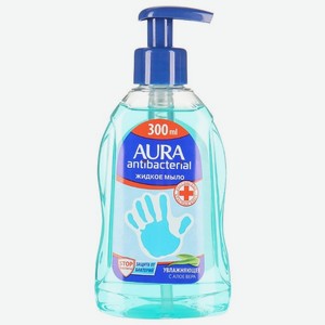 Мыло жидкое Aura antibacterial с алоэ вера, 300 мл