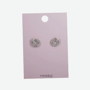 TWINKLE Серьги Leave Circle, 1 пара