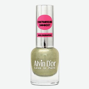ALVIN D’OR Лак для ногтей HOLOGRAPHIC, 23 Олива