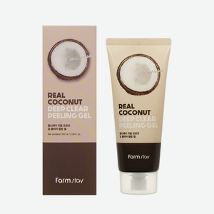Отшелушивающий гель - скатка для лица с экстрактом кокоса FarmStay Real Coconut Deep Clear Peeling Gel 100мл
