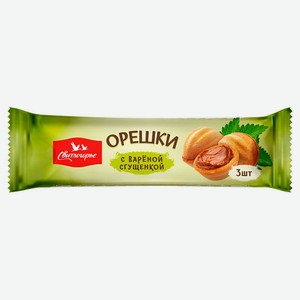 Печенье Орешки песочные «Свитлогорье» с вареной сгущенкой 3 шт БЗМЖ охлажденные охлажденное, 60 г