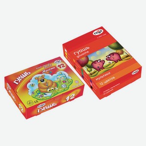 Гуашь ГАММА 12цв по 20мл