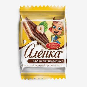 ВАФЛИ АЛЕНКА С МОЛОЧНОЙ НАЧИНКОЙ ОРЕХАМИ И КАКАО КГ. Цена указана по карте  Премия . Цена без карты 421,03 руб