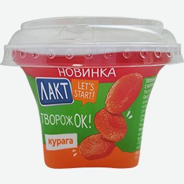 Творожная Масса Лакт, С Курагой, 4%, 130 Г