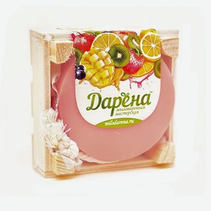 ДАРЁНА МЫЛОВАРЕННАЯ МАСТЕРСКАЯ Мыло с люфой  Клубника со сливками , 1 шт. цвет розовый