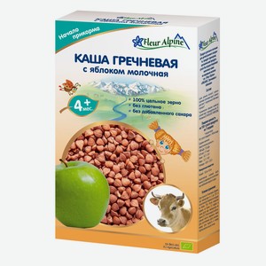 БЗМЖ Каша Fleur Alpine мол. гречневая с яблоком с 4 мес 200г