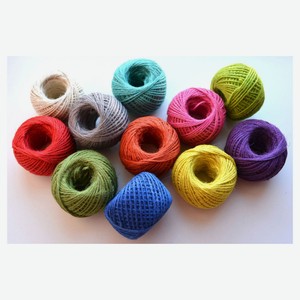 Шпагат джутовый цветной, 25 м