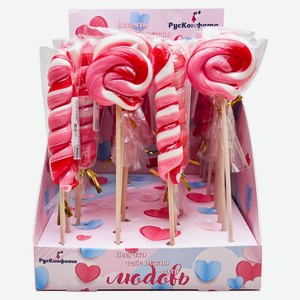 Карамель леденцовая «РусКонфета» Праздничный завиток 20 г, 1 шт в ассортименте