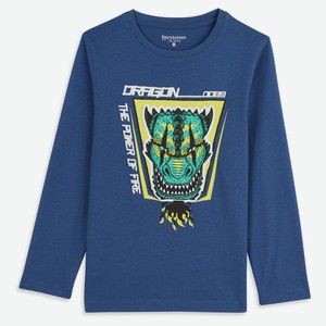 Футболка для мальчика InExtenso с длинным рукавом синяя, р 3-14