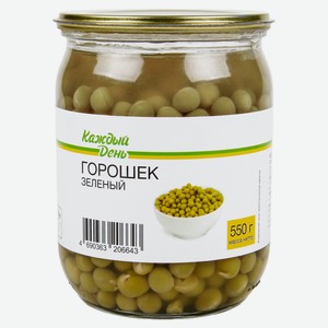 Горошек зеленый «Каждый день», 550 г