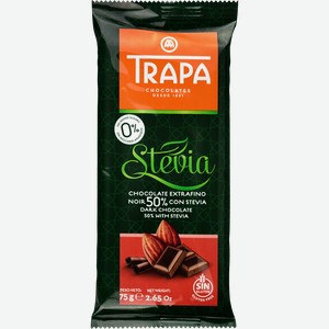 Шоколад темный TRAPA 50% какао, с подсластителями, 75г