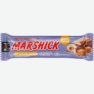 Батончик протеиновый SOJ Marshmallow, с соленой карамелью в молочном шоколаде без сахара, 30г
