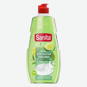 Средство для мытья посуды Sanita матча + лайм, 450 г