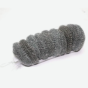 Губка металическая для посуды в сетке 10 шт.