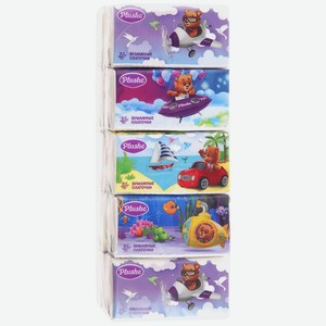 Платочки  Plushe  Мишки 3 слоя спайка 10 штук (4 дизайна микс)