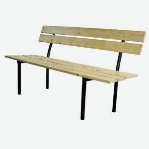 Скамья садовая 120*52*75 со спинкой металл/дерево