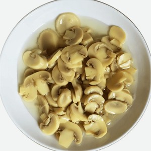 Грибы конс., стерилиз. ШАМПИНЬОНЫ резаные 800г, 850мл