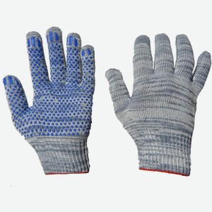 Перчатки 10 класс 4 нити с ПВХ графит спайка 10 пар 48 грамм