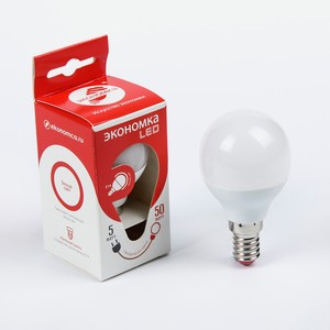 Лампа светодиодная ЭКОНОМКА в ассортименте 5 7 Вт Е14 230v 3000К 4500K (свеча, шарик)
