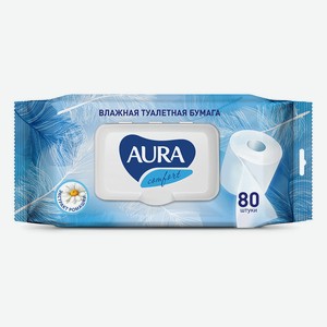 AURA ULTRA COMFORT Влажная туалетная бумага big pack 120 шт КК/12