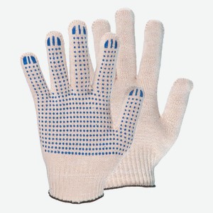Перчатки х/б 7,5 класс ЭКОНОМ с ПВХ (5 пар/упак.)
