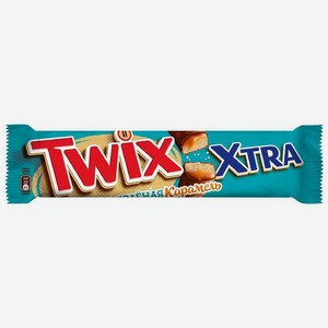 Печенье покрытое молочным шоколадом Twix Xtra Солёная карамель, 82г