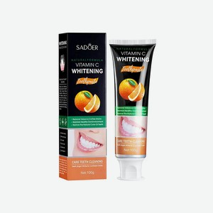 SADOER Зубная паста для отбеливания зубов с витамином С и перечной мятой, 100 г