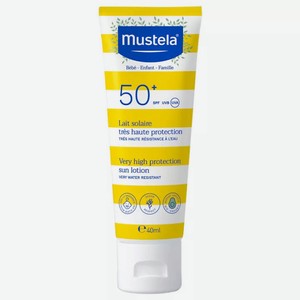 MUSTELA Водостойкий солнцезащитный лосьон для чувствительной кожи Sun Lotion SPF 50+, 40 мл
