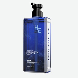 HE FOR MEN ШАМПУНЬ мужской для укрепления волос НЕ STRENGTH refreshing, 500 г