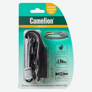 Camelion LED53406 (фонарь налоб, аккум 3,7В, черн, лента, 2L