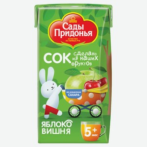 Сок «Сады Придонья» Яблоко вишня с 5 месяцев, 125 мл