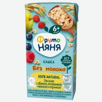 Кашка овсяная   ФрутоНяня   Яблоко, малина и черника с йогуртом, 200 г