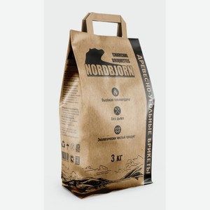 Древесно угольные брикеты NORDBJORN (3кг)