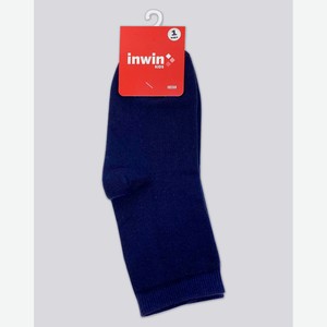 Носки детские INWIN Kids 1 пара, синие, меланж, высокая посадка BKSU-01-HBL, Россия