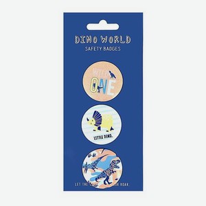 Набор металлических бейджей DINASOUR 3 шт