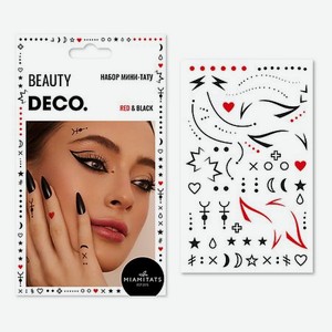 Набор переводных мини-тату by Miami tattoos (Red & Black)