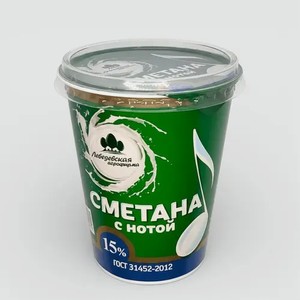 Сметана 15% 15% «Лебедевская агрофирма», 320 г