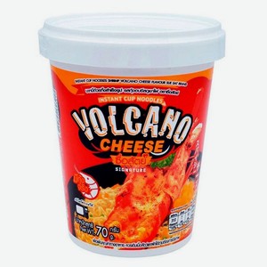 Лапша быстрого приготовления Sue Sat Volcano со вкусом креветки и острого сыра Таиланд, 70 г