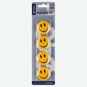 Магниты «Глобус» Смайлики, 4 шт
